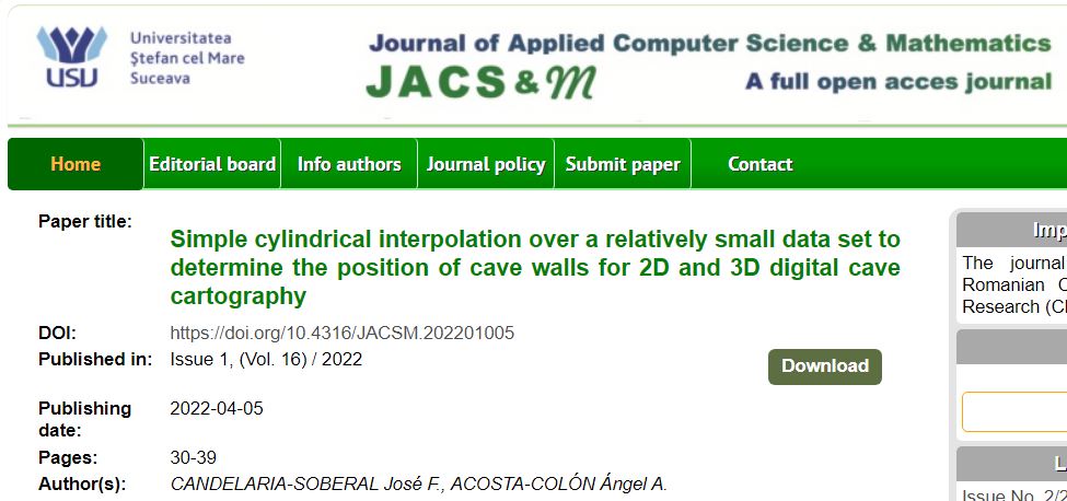 Research Paper from Prof. Candelaria and Acosta was Accepted in Journal of Applied Computer Science & Mathematics