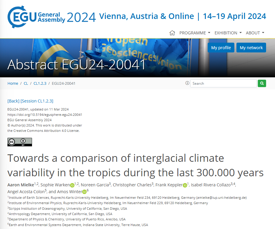 Research Paper from Prof. Acosta was Accepted in the EGU General Assembly 2024